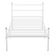 image 7 of Single Metal Bed Extra Strong Frame Adult Childs Bedroom White Easy Assembly