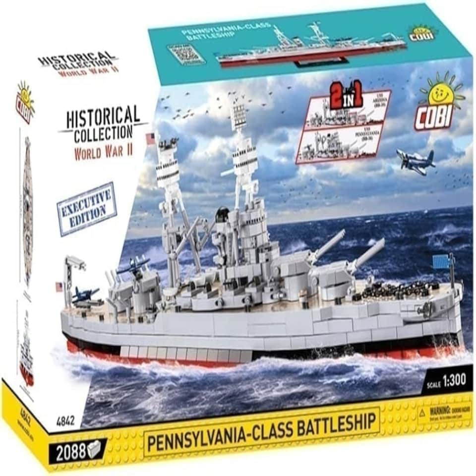 image 1 of Cobi World War II - 2 in 1 Arizona + Pennsylvania Executive Edition (2088 Pieces)
