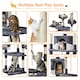 image 4 of Yaheetech 200 cm Multilevel Cat Tree with Two Condos Dark Grey