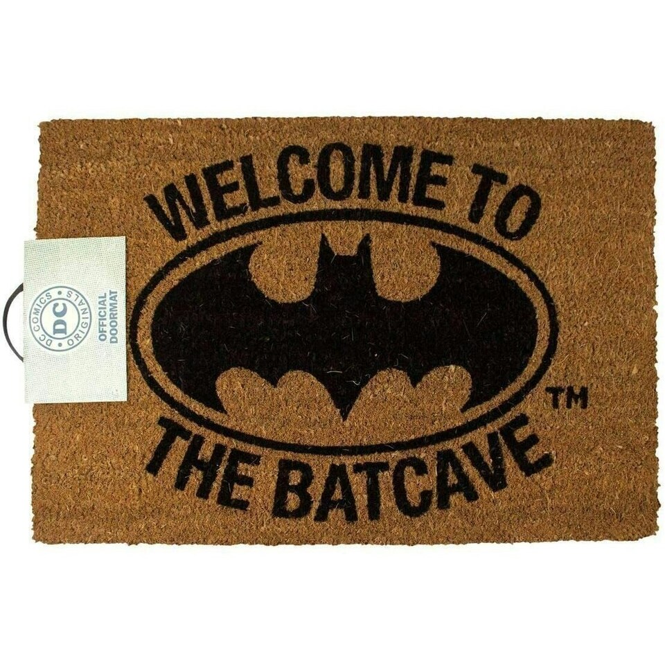 Batman Welcome To The Bat Cave Door Mat - Brown - One Size