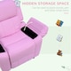image 4 of HOMOM Kids Recliner Armchair PU Leather Game Chair Children Sofa Seat | Pink | One Size