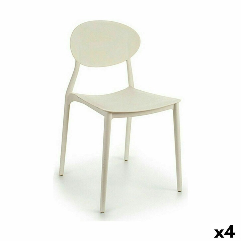 image 1 of Dining Chair White Plastic 41 x 81 x 49 cm (4 Units) White