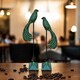image 3 of Decorative Birds Ornament (Set of 2) - Cast Iron - Green