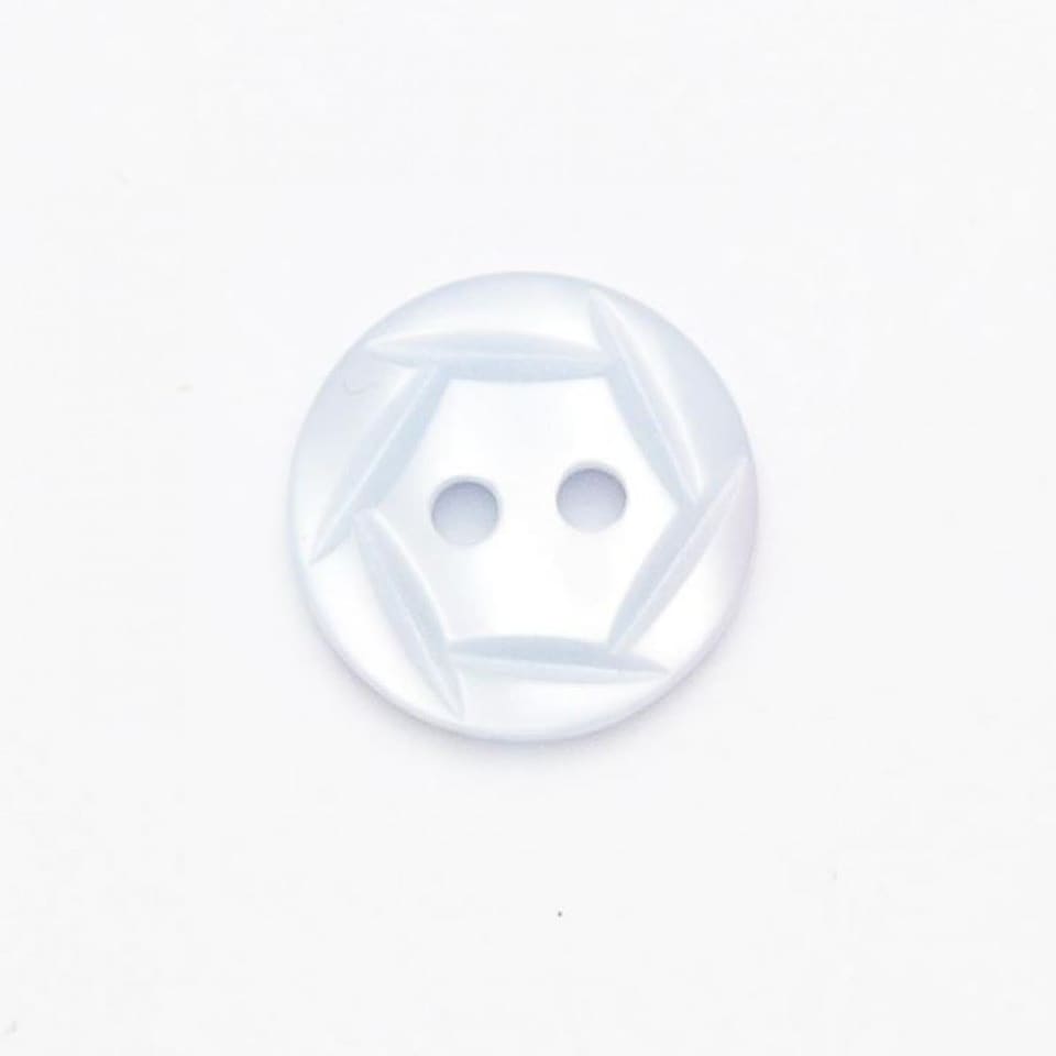 Minerva Light Blue Round Plastic Buttons for Dressmaking - 15mm - per value pack of 100