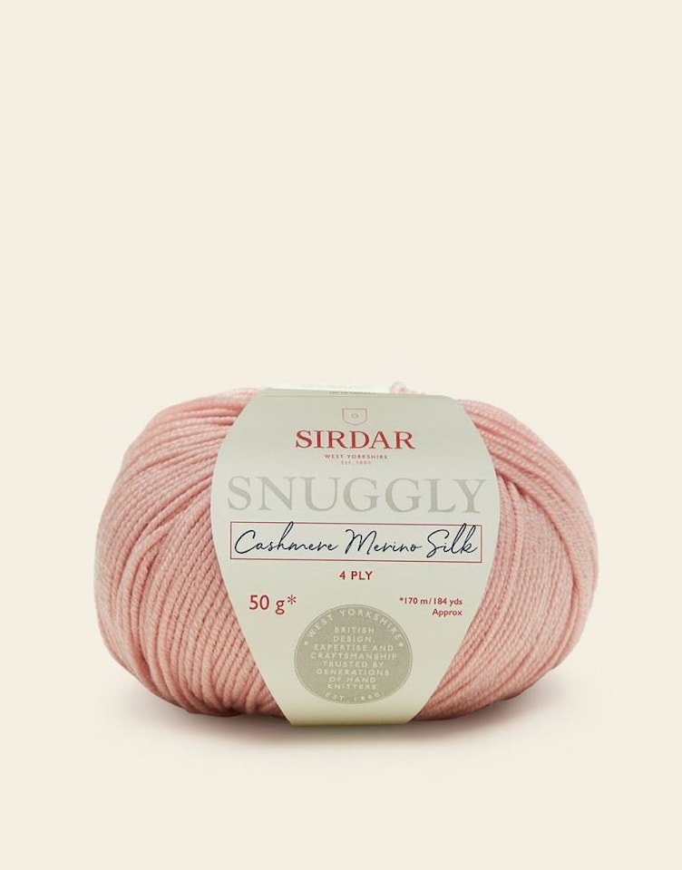 Sirdar Pink Snuggly Cashmere Merino Silk 4 Ply Yarn (Value Pack 10 x 50g Balls) For Crochet, Knitting - 170m per ball