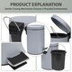 image 6 of Upgrade your home with this brand new stainless steel pedal bin, designed to complement any modern kitchen, bathroom, or office. Grey