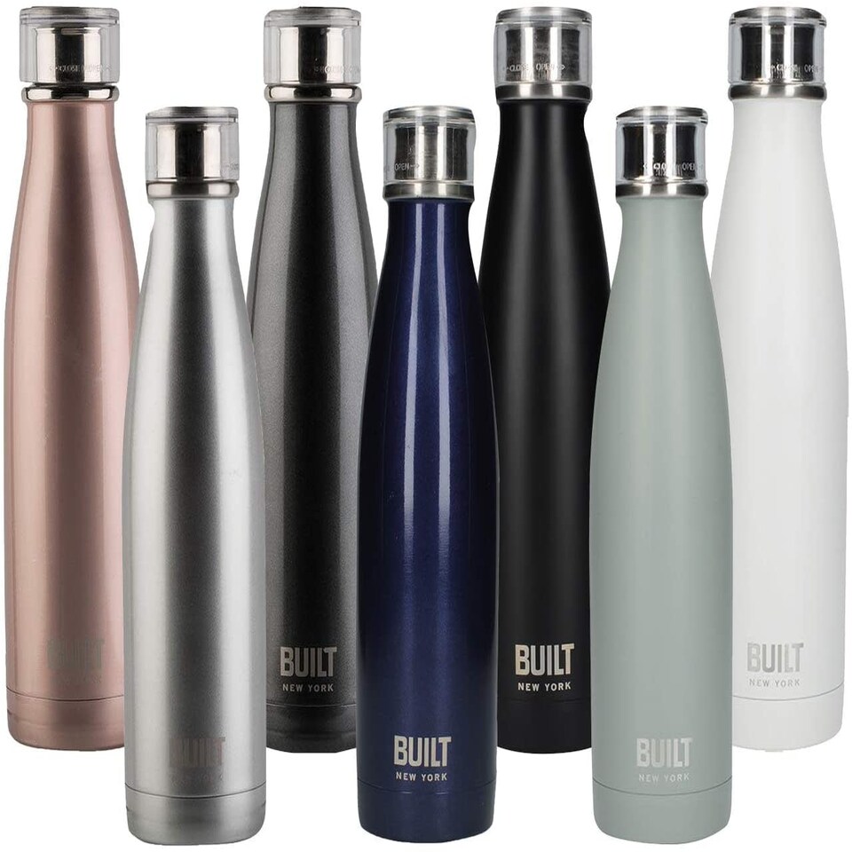 image 1 of BUILT Insulated Bottle Bag with Shoulder Strap and Food-Safe Thermal Lining - 'Galaxy'