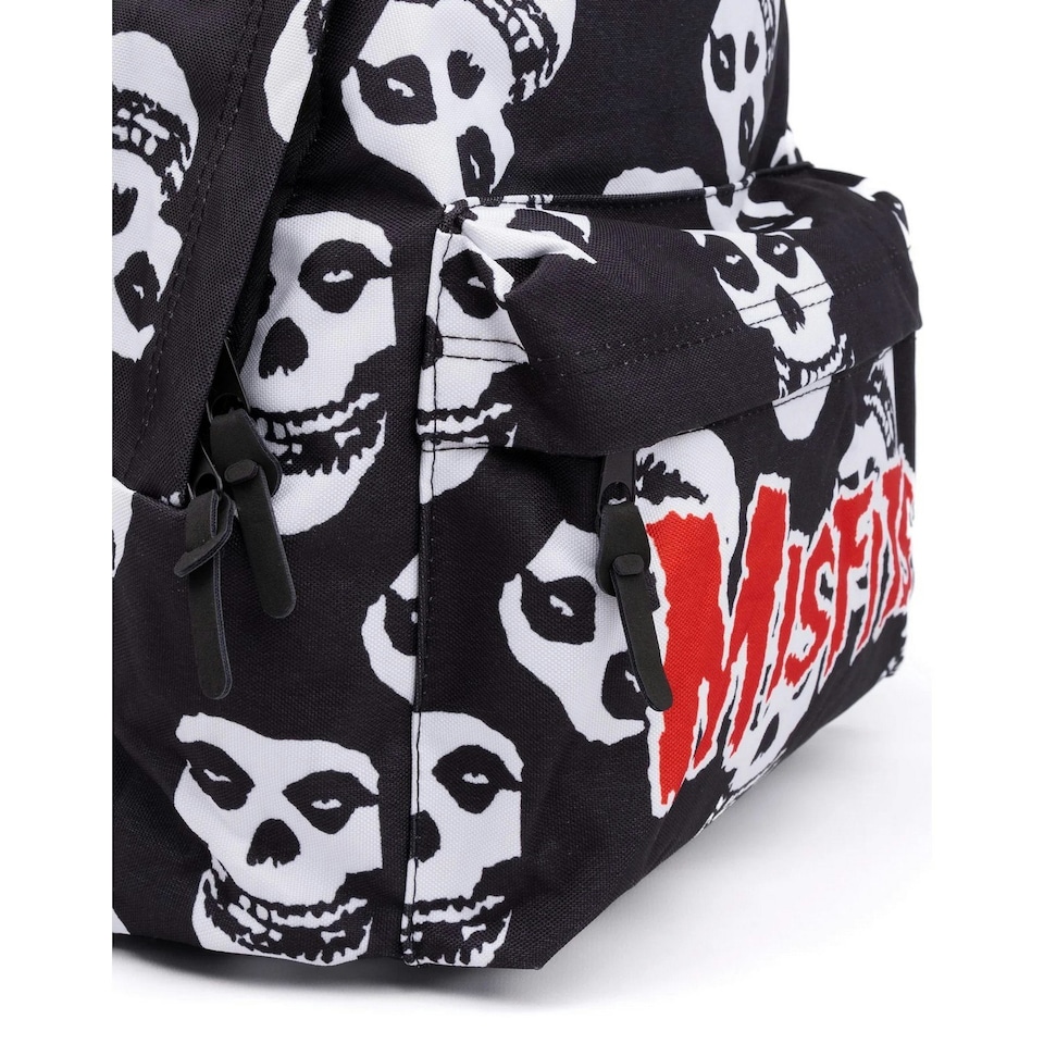 image 1 of Misfits Skull Logo Backpack - Black/White/Red - One Size