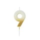 image 2 of Gold Ombre Number '9' Celebration Candle