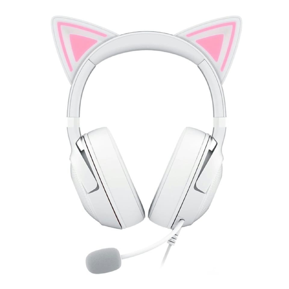 image 1 of Kraken Kitty V2 - Wired RGB Headset with Kitty Ears for gaming and streaming (325 g, TriForce 40 mm Drivers, HyperClear Cardioid Mic, Surround Sound) White