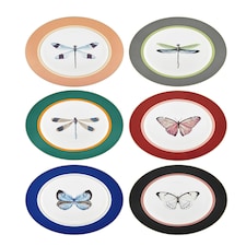 Blossom Collection Porcelain Dinner Plates (Set of 6)