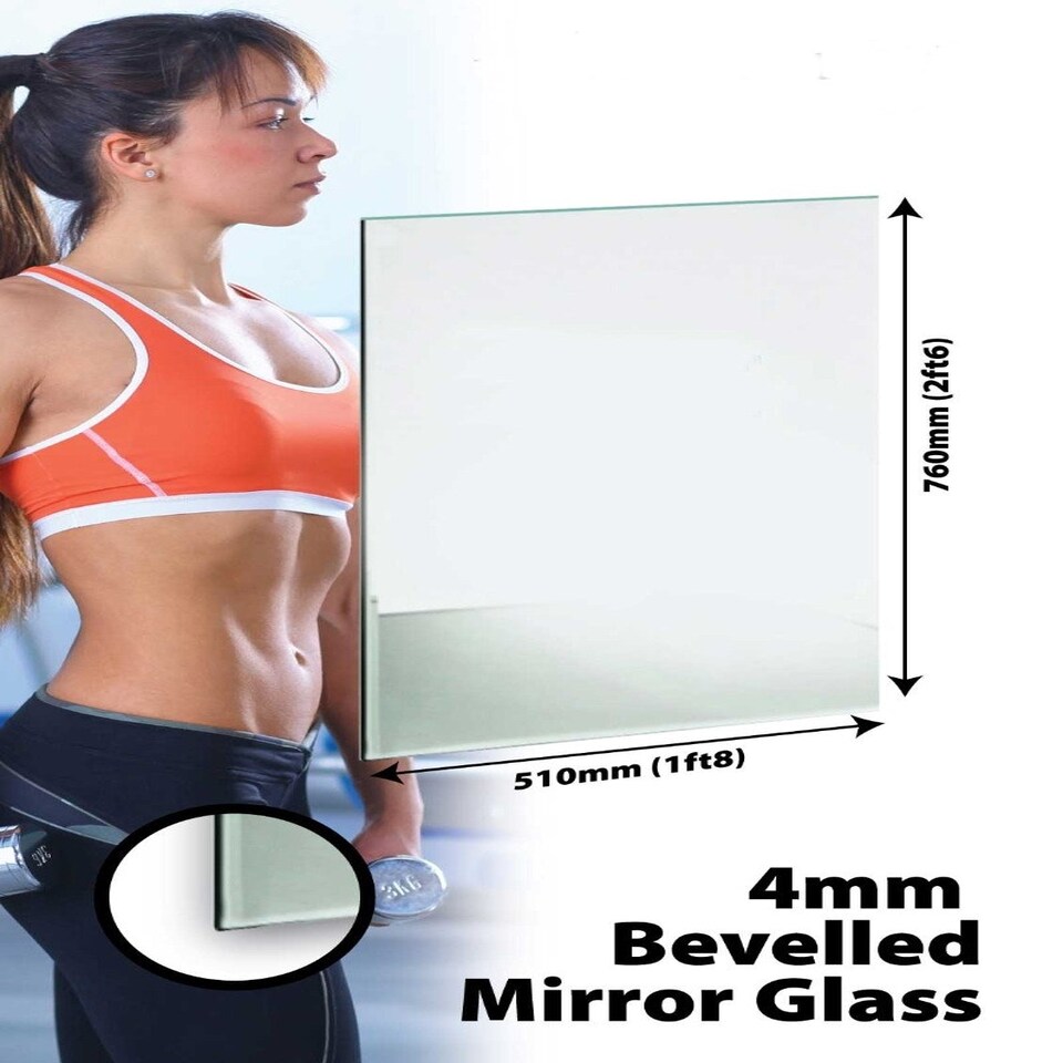 image 1 of Circuitt 4mm Sheet Mirror Glass Bevelled 76 x 51 CM N/A