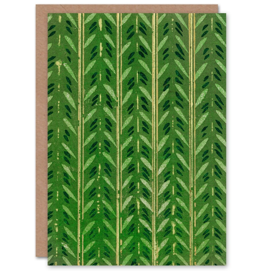 image 1 of Furuya Korin Art Card Vintage Japanese Botanical Pattern