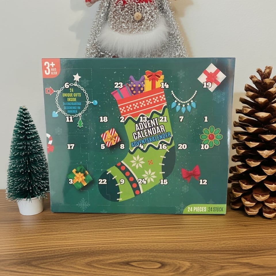 image 1 of Girls Hair Accessory Advent Calendar | 24 Day Christmas Countdown Gift Set