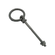 6MM X 63MM Galvanised Collared Eyebolt With Ring - Steel Eye Bolt Nut Washer