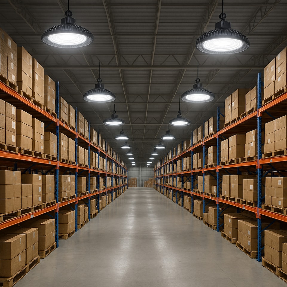 image 1 of Set of 4 High Bay - 150W LED IP65 UFO Style Commercial Warehouse Light