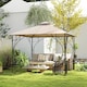 image 2 of Outsunny Gazebo Canopy Replacement Cover 3m x 3m 2 Tier Roof Top