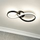 image 2 of ValueLights Infinity Black Swirl Integrated LED Wall Light