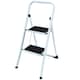 image 1 of Gr8 Home 2 Step Ladder Folding Stool Non Slip Tread Heavy Duty Steel Foldable Home DIY