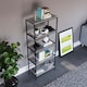 image 4 of Vida Designs Brooklyn 5 Tier Bookcase Industrial Style Display Storage, Grey
