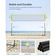 image 8 of Portable Outdoor Badminton and Volleyball Net Set with Adjustable Poles, 4 M, Yellow