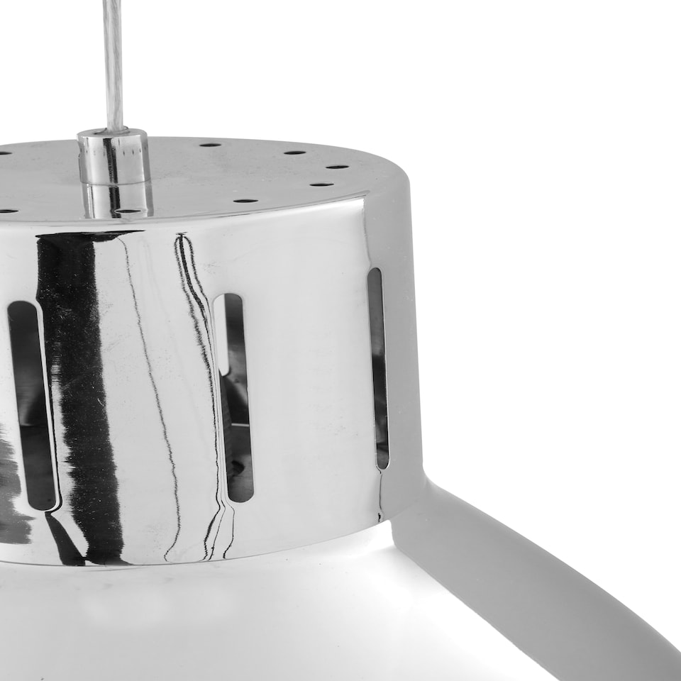 image 1 of Interiors by Premier Jasper Bowl Shaped Pendant Light with Chrome Finish