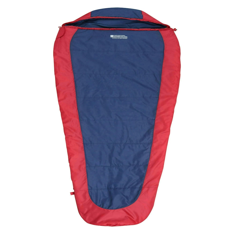 image 1 of Mountain Warehouse Summit 500 Square Sleeping Bag Insulated Two Way Zip Camp Bed Right Handed Zip - Regular length (200cm) Blue | Navy