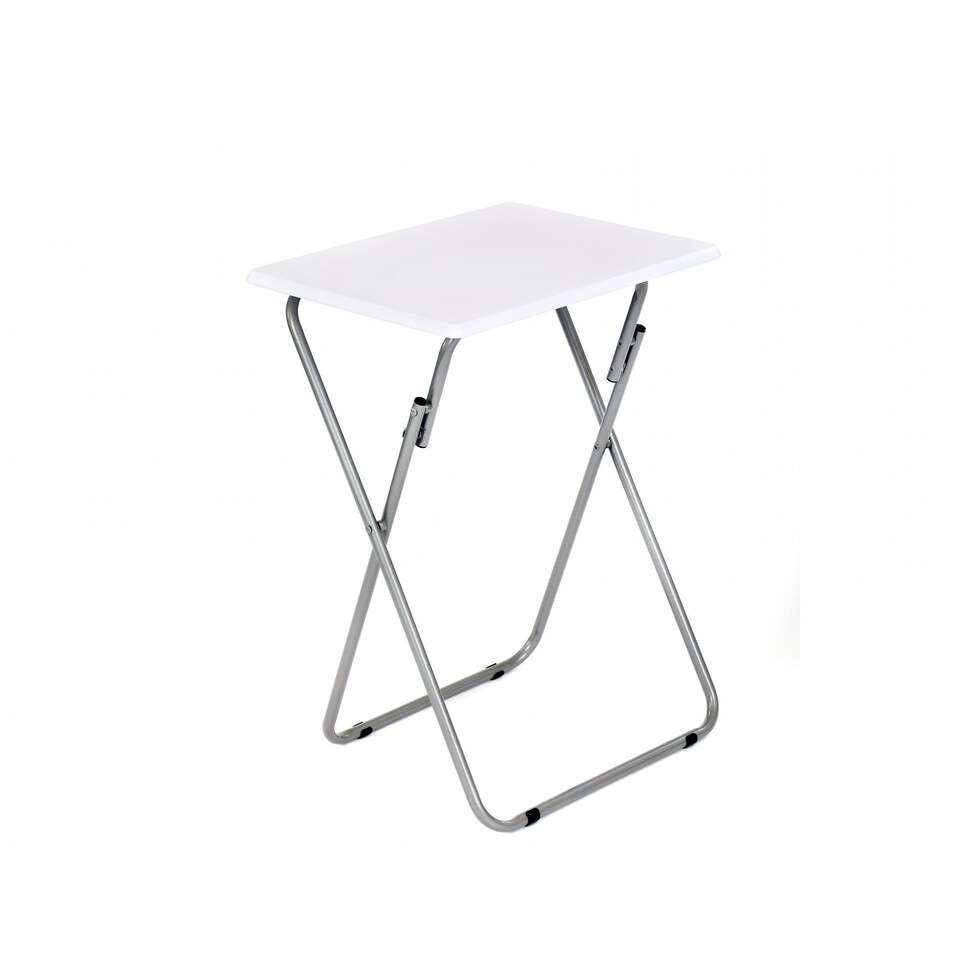 image 1 of Lightweight Portable Folding Snack Laptop TV Tray Table Desk | White