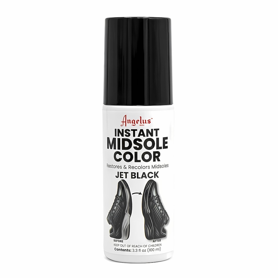 image 1 of Angelus Instant Midsole Colour - Restores Faded Sneaker Midsoles 100ml | Black | Jet Black