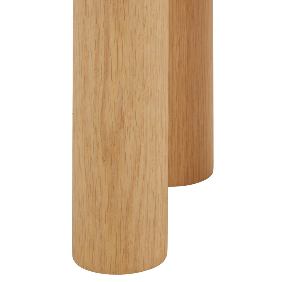 image 1 of Side Table Sisi - round, solid wood legs, rustic look Brown | Light Oak