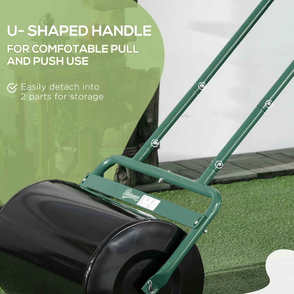 image 1 of Outsunny Combination Push w/ 38L Sand or Water Garden Dark Green