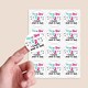 image 2 of Can't Wait to See Gender Reveal Round Stickers 60mm - Sheet of 12