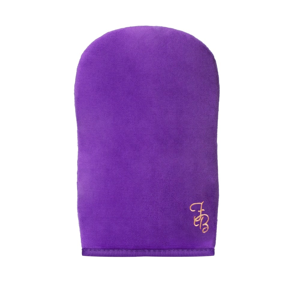 image 1 of Violet Double Sided Velvet Self Tanning Mitt + Storage Bag