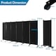 image 2 of COSTWAY 6-Panel Folding Room Divider 172cm Rolling Privacy Screen-Black
