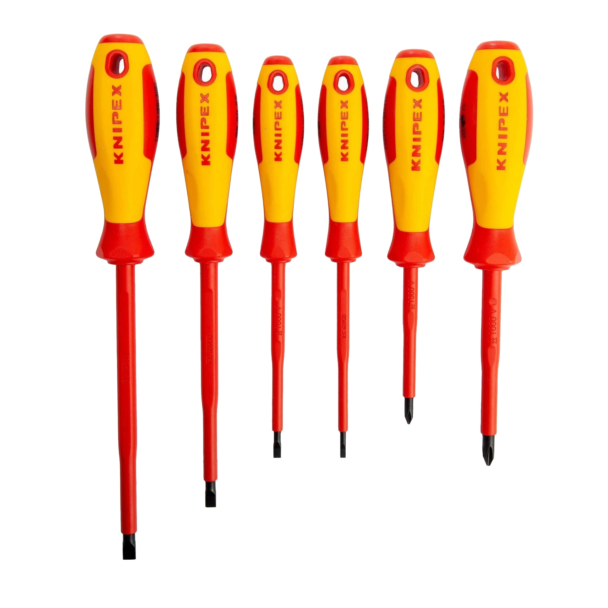 Knipex VDE Screwdriver Set (Pack of 6) Red Red/Yellow One Size 1