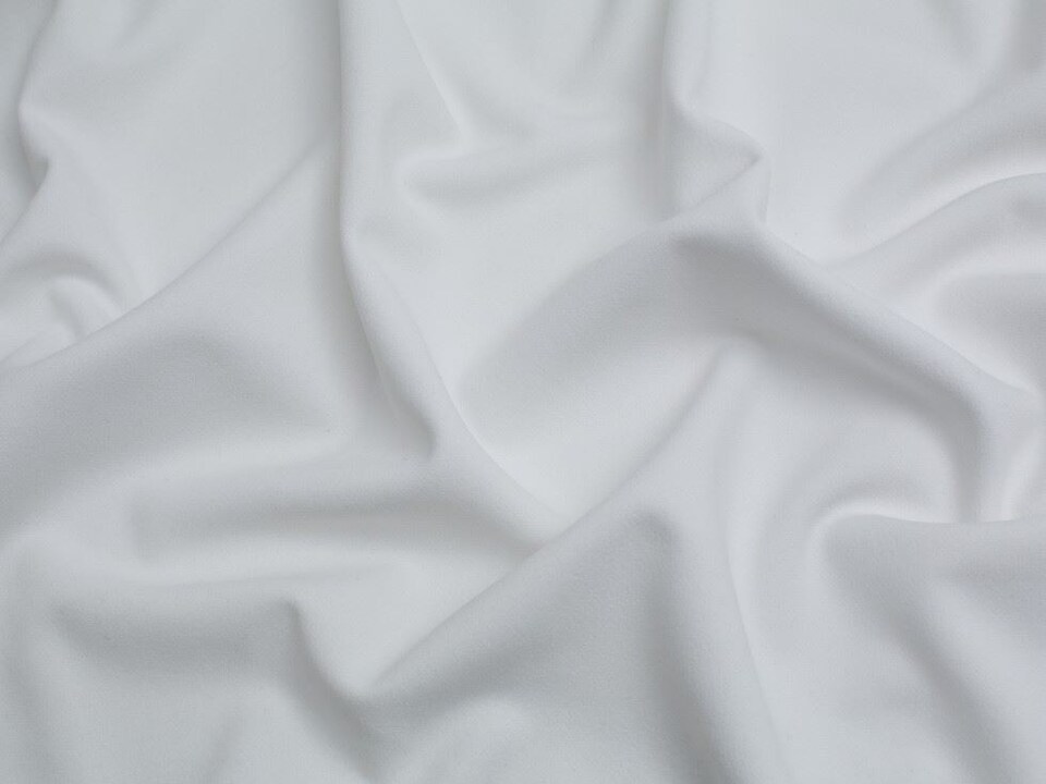 Minerva Core Range White Heavy Scuba Crepe Stretch Knit Fabric for Dressmaking, 150cm / 59" Wide - per metre