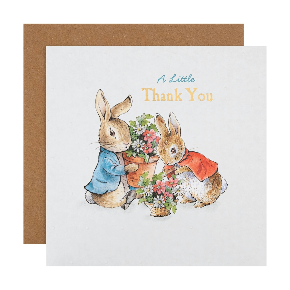image 1 of Beatrix Potter's Peter Rabbit Design Thank You Card