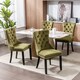 image 2 of Romsey Set of 2 Modern Velvet Dining Chairs with Knocker Ring