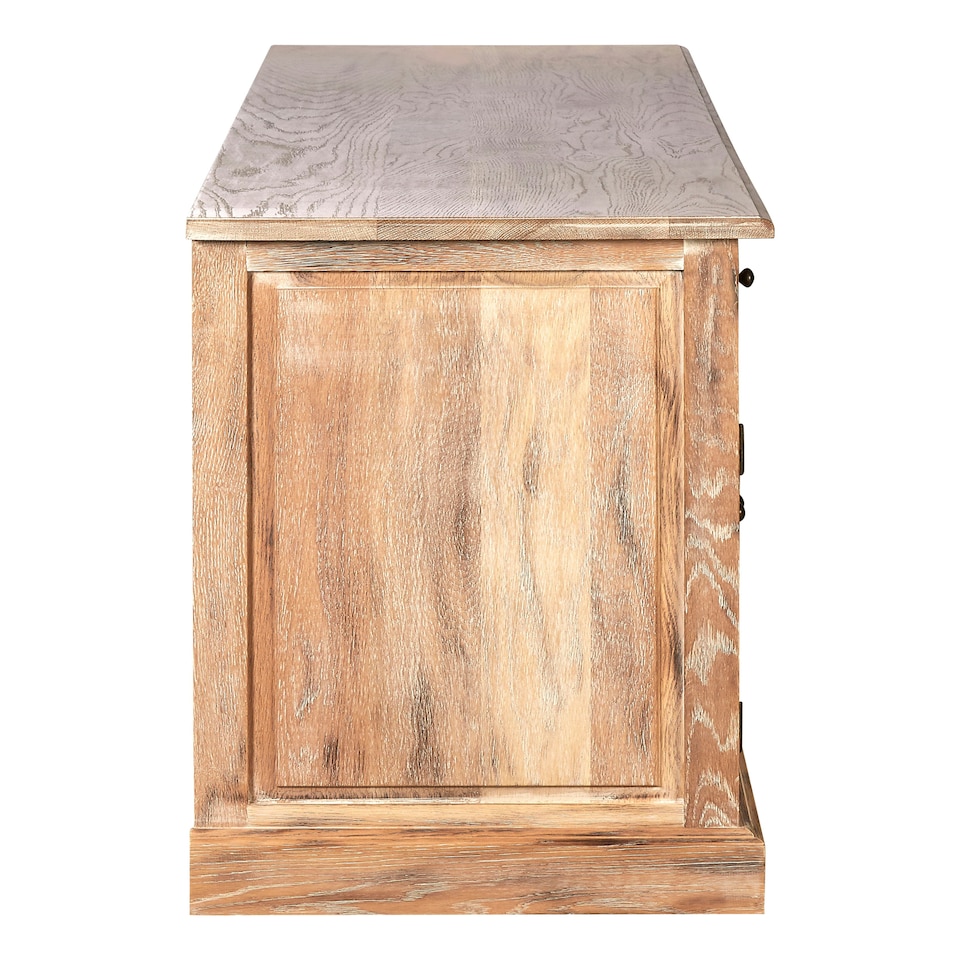 image 1 of Lyon 4 Drawers Whitewash Sideboard Brown