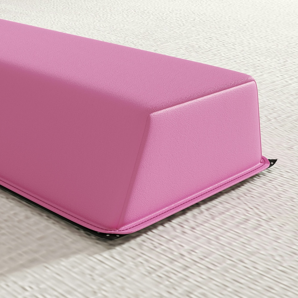 image 1 of SPORTNOW 7.7FT Folding Gymnastics Balance Beam with Anti-Slip Base, Pink