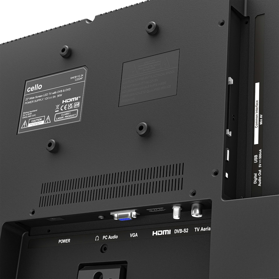 image 1 of C2424F 24" Full HD LED  TV  Built in DVD Player, Frameless TV HD , Satellite Receiver  Pitch Perfect  Sound