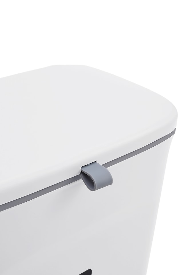 image 1 of Living and Home 9L Kitchen Compost Bin Hanging Trash Can | White