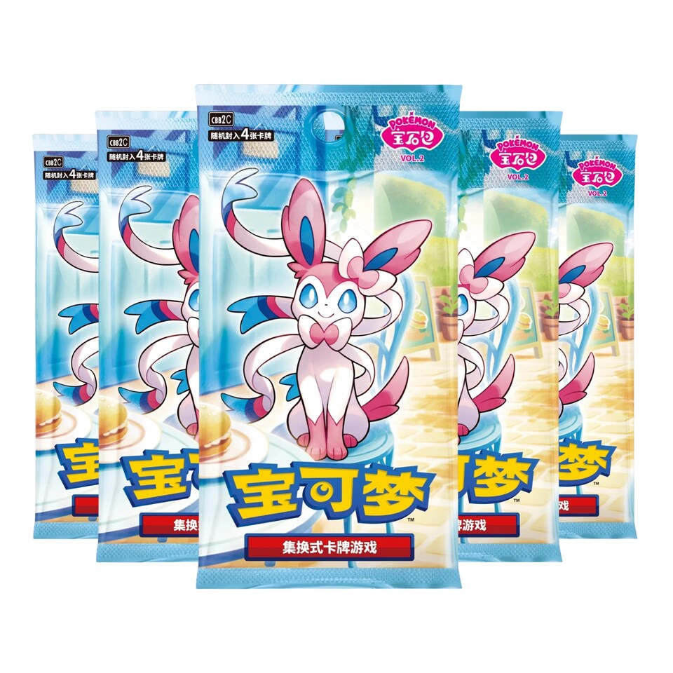 Pokemon Cards Scarlet Violet Paldea Evolved Chinese Gem Vol 2 - 5 Booster Packs - TCYM