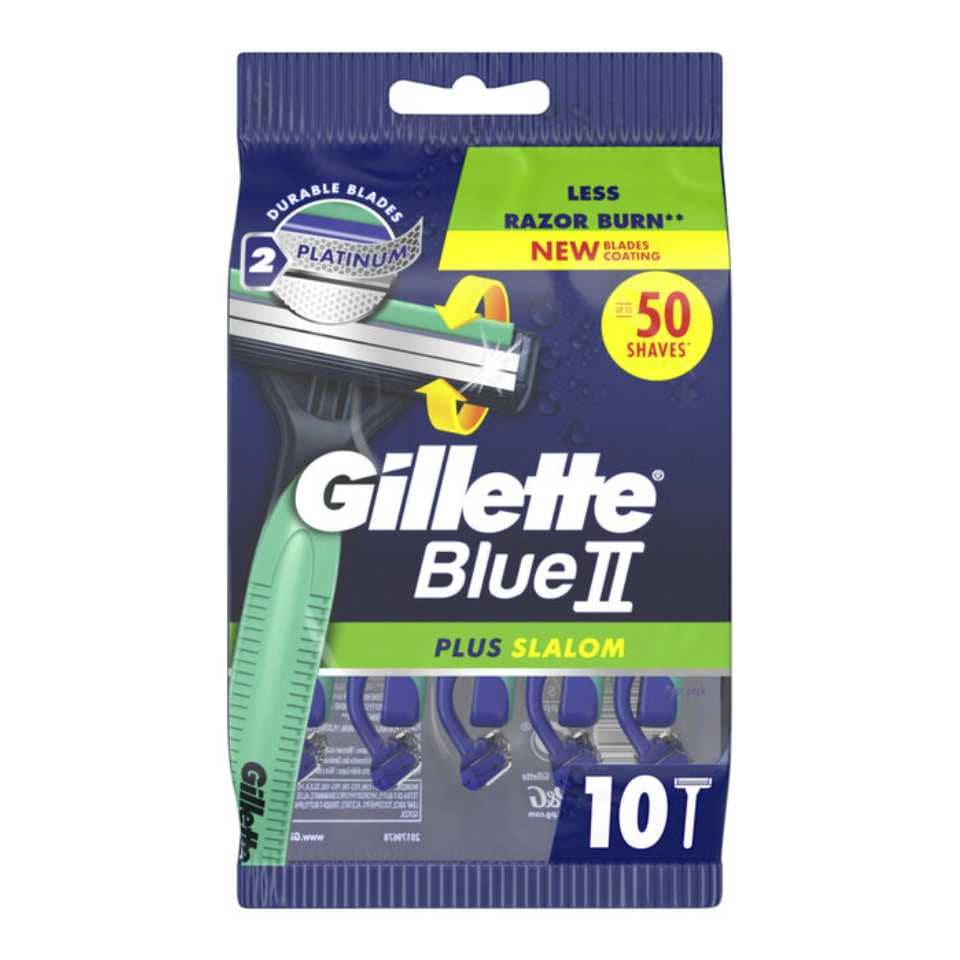 Gillette Blue II Plus Slalom Razor - 10 Pack