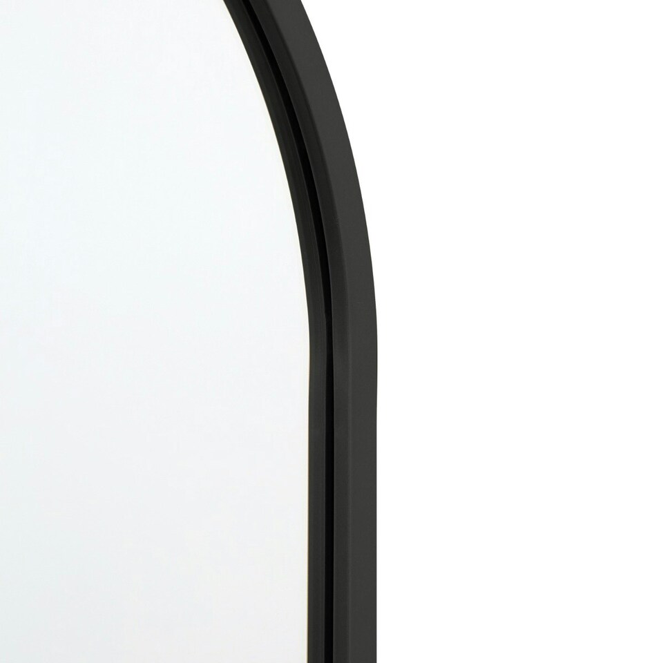 image 1 of The Vultus - New Black Metal Framed Double Arched Garden Wall Mirror 71" X 24" (180CM X 60CM) Suitable for Outside and Inside Black