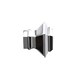 image 2 of 35mm Fixed Length Metal Curtain Pole Set Chrome Aztec Finial 90cm