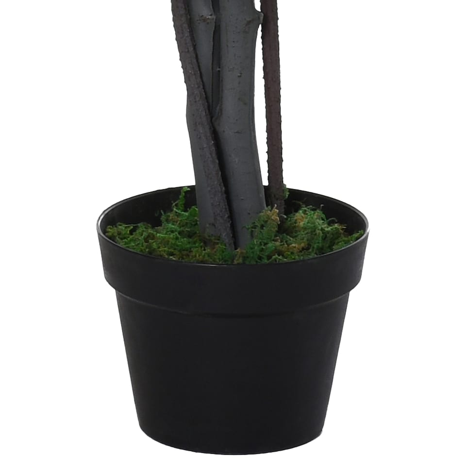 image 1 of Outsunny 145cm Artificial Banyan Plant FauDecorative Tree w Cement Pot Vibrant Greenery Shrubbery Indoor Accessory