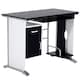 image 1 of HOMCOM Computer Desk with Sliding Keyboard Tray, Storage Drawers and Host Box Shelf, Home Office Desk, Study Workstation, 100 x 52 x 75cm, Black