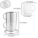 image 7 of Lady & Lordship Stacking Mugs Set - Regal Gifts for Couples Ceramic Cups Set of 2 with Metal Stand | White