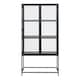 image 2 of Seaford 2 Glass Door Display Cabinet in Black